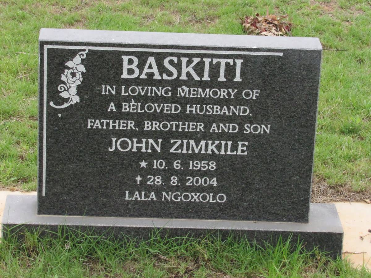 BASKITI John Zimkile 1958-2004