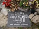 BAYNES Esther W. 1945-2010