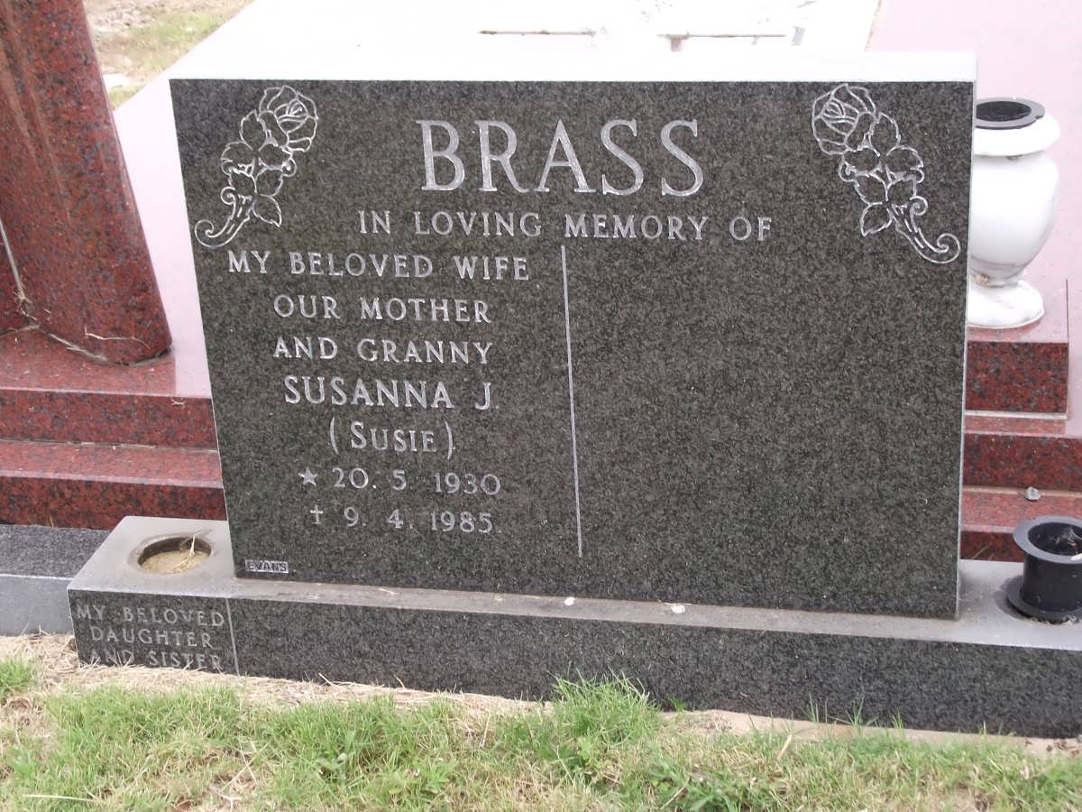 BRASS Susanna J. 1930-1985