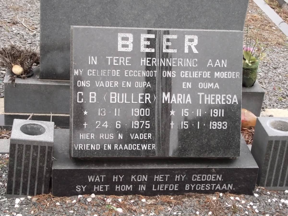 BEER G.B. 1900-1975 & Maria Theresa 1911-1993