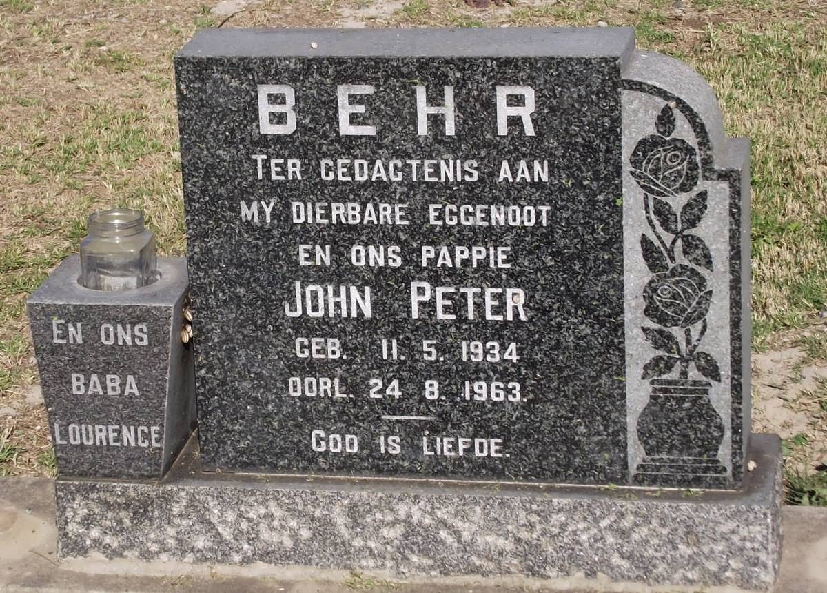 BEHR John Peter 1934-1963 :: BEHR Lourence