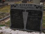 BEKKER Gert Renier J. 1899-1983 & Susanna Elizabeth 1899-1962
