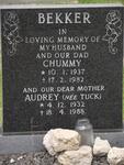 BEKKER Chummy 1937-1982 & Audrey TUCK 1932-1988
