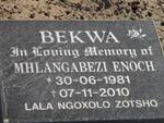 BEKWA Ntombizandile Gladys 1955-2009 :: BEKWA Mhlangabezi Enoch 1981-2010