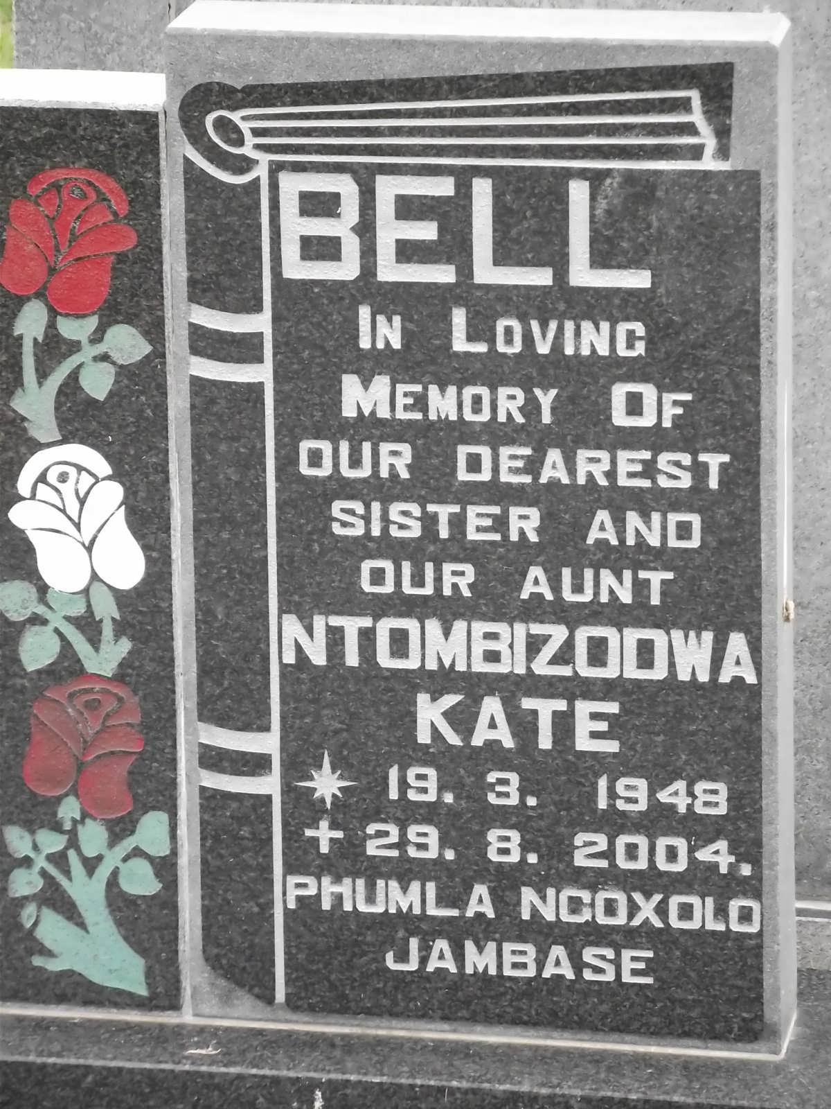 BELL Ntombizodwa Kate 1948-2004