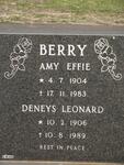 BERRY  Denys Leonard 1906-1989 & Amy Effie 1904-1983 