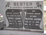 BESTER Michiel Johan 1899-1970 & Hester Jacoba 1905-1993