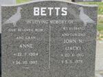 BETTS John N. 1910-1979 & Anne 1904-1987