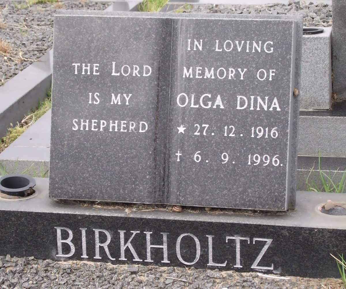 BIRKHOLTZ Olga Dina 1916-1996