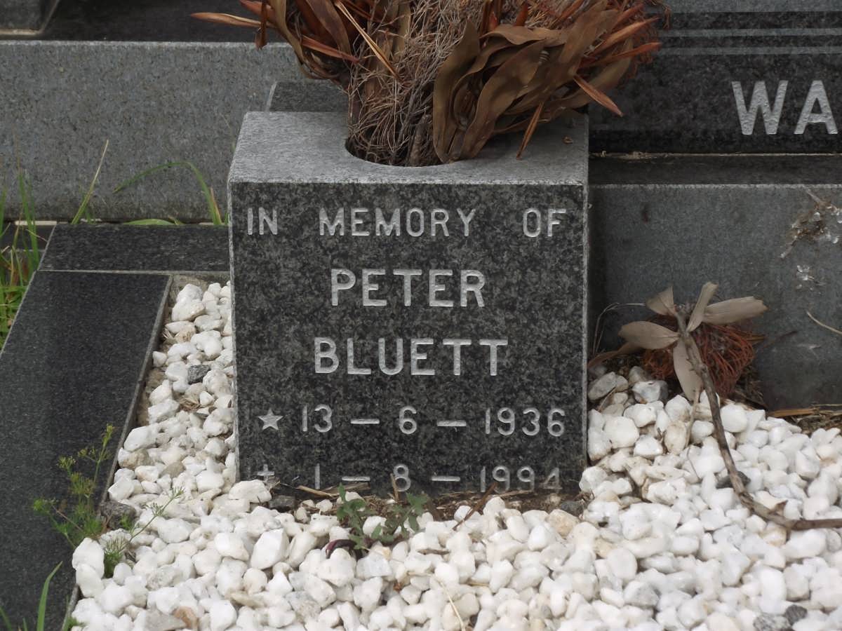 BLUETT Peter 1936-1994
