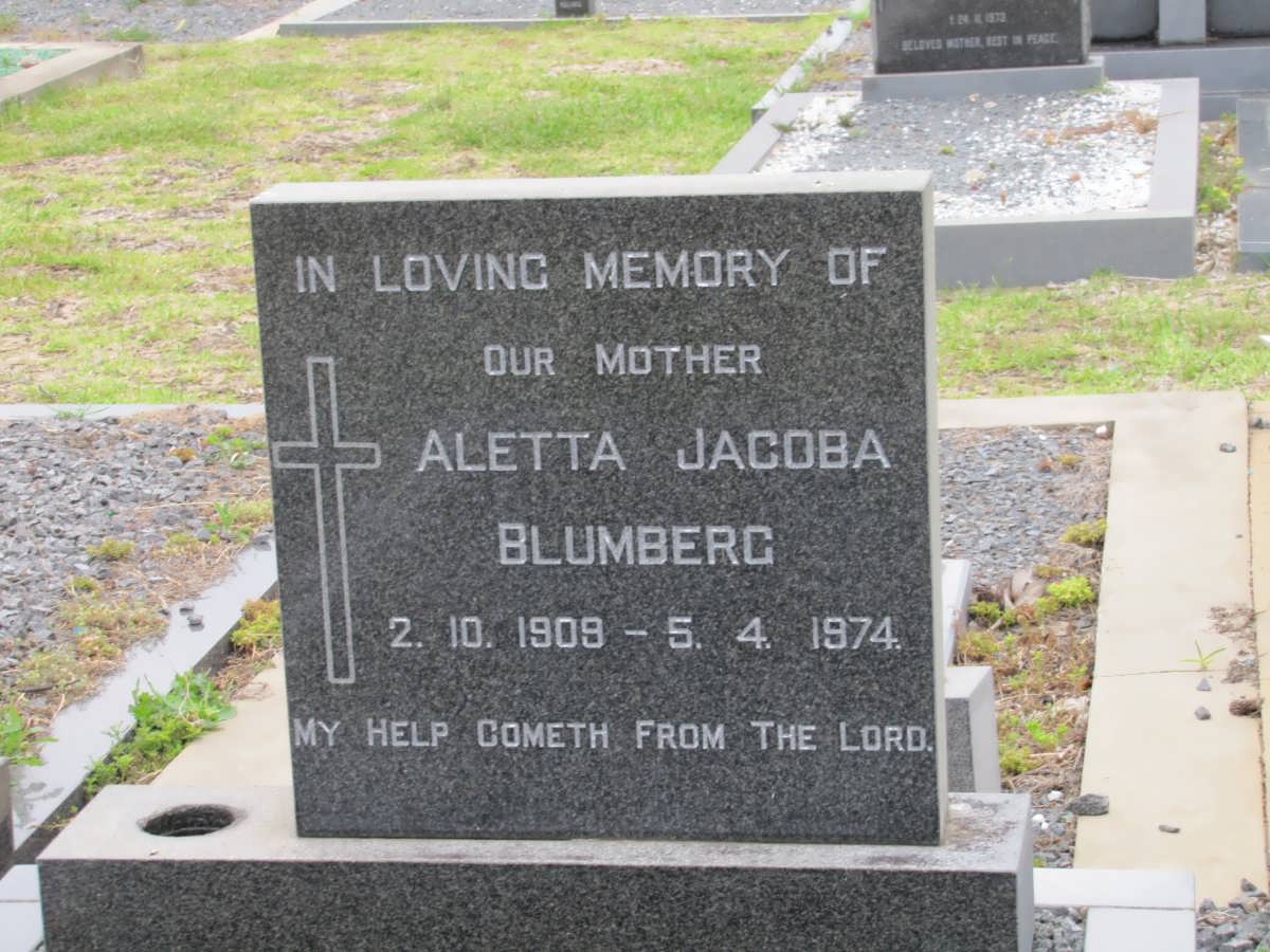 BLUMBERG Aletta Jacoba 1909-1974