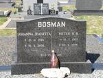 BOSMAN Pieter B.B. 1922-1975 & Johanna Jeanetta 1920-2002