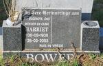 BOWER Harriet 1938-2003