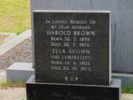 BROWN Harold 1899-1970 & Ella LAMPRECHT 1903-1973