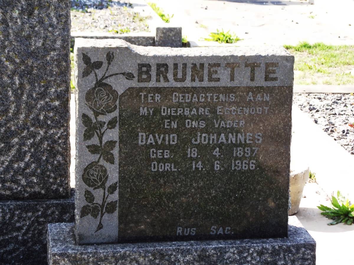 BRUNETTE David Johannes 1897-1966