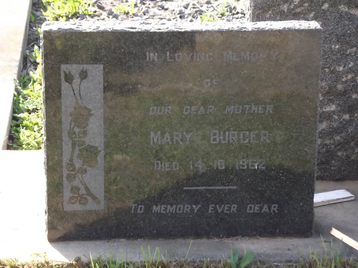 BURGER Mary -1962