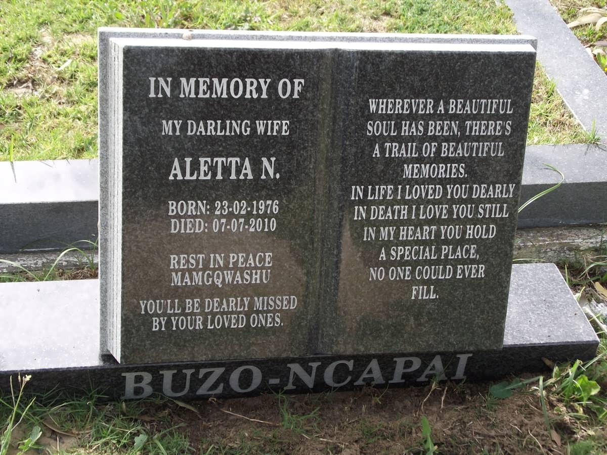 NCAPAI Aletta N. nee BUZO 1976-2010