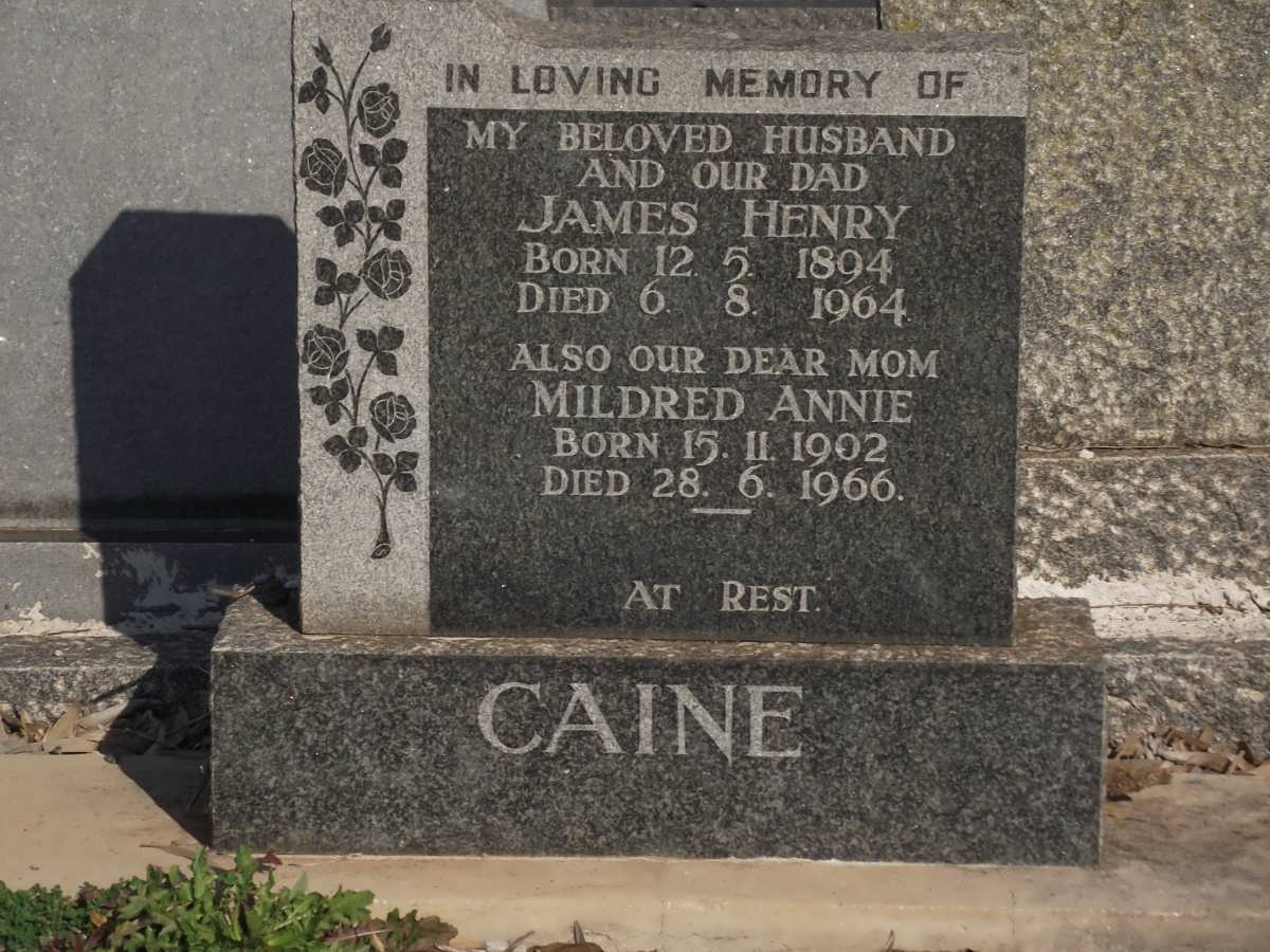 CAINE James Henry 1894-1964 & Mildred Annie 1902-1966