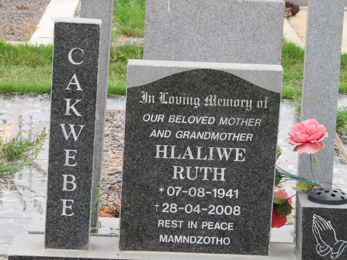 CAKWEBE Hlaliwe Ruth 1941-2008