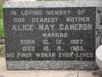 CAMERON Alice May 1907-1965