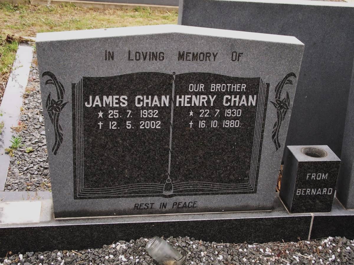 CHAN James 1932-2002 :: CHAN Henry 1930-1980