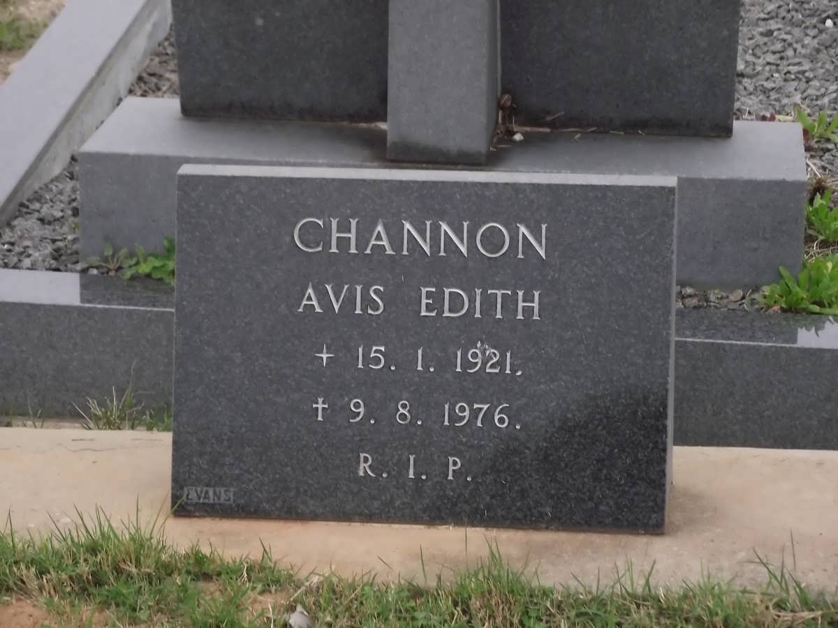CHANNON Avis Edith 1921-1976