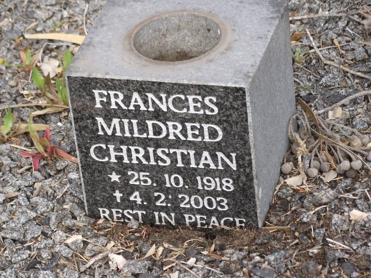 CHRISTIAN Frances Mildred 1918-2003