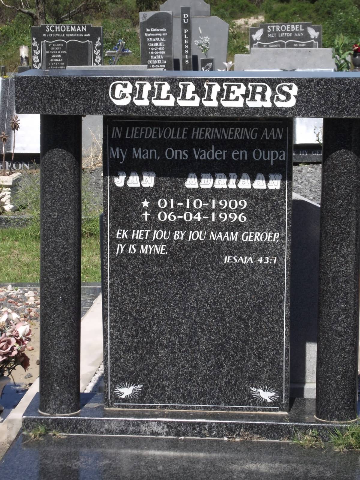 CILLIERS Jan Adriaan 1909-1996