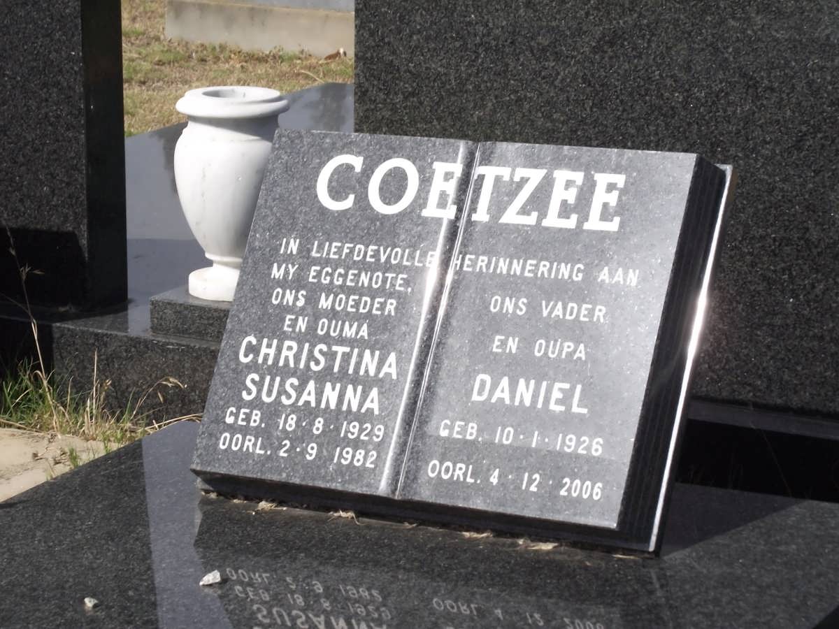 COETZEE Daniel 1926-2006 & Christina Susanna 1929-1982