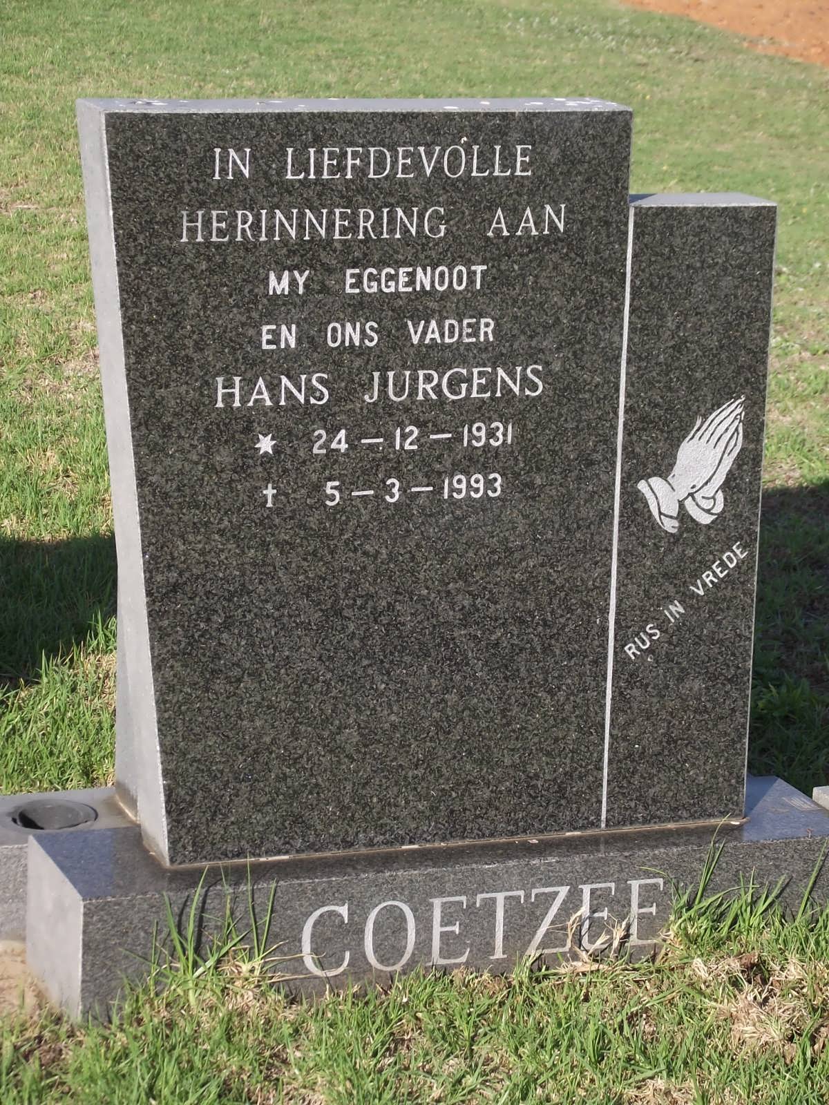 COETZEE Hans Jurgens 1931-1993