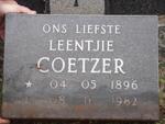 COETZER Leentjie 1896-1982