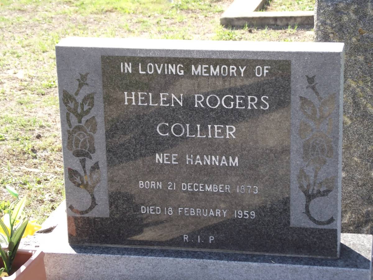 COLLIER Helen Rogers nee HANNAM 1873-1959