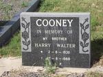 COONEY Harry Walter 1930-1988