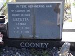 COONEY Letetia 1941-1996