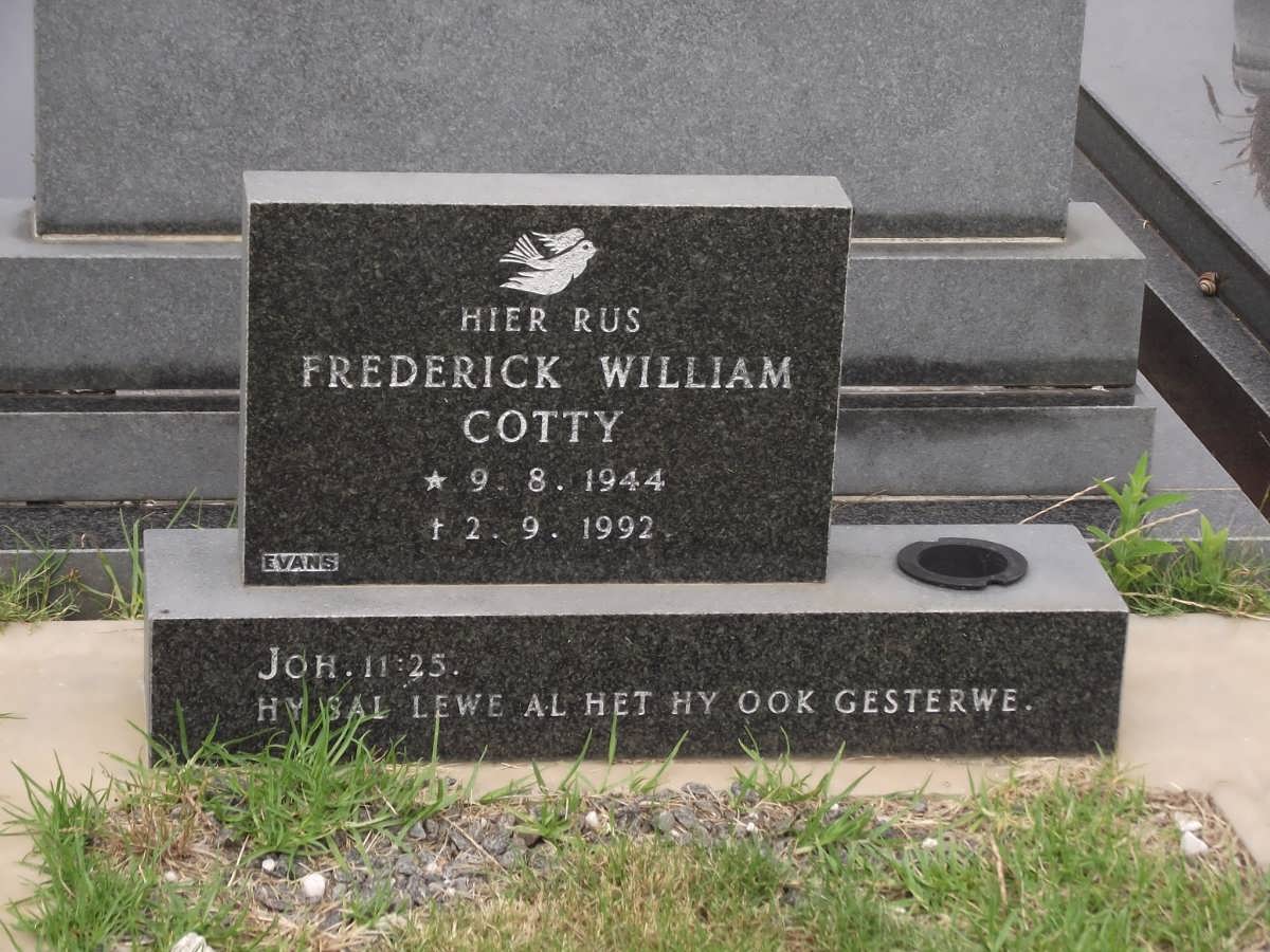 COTTY Frederick William 1944-1992
