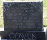COWEN Mildred Maud 1885-1963