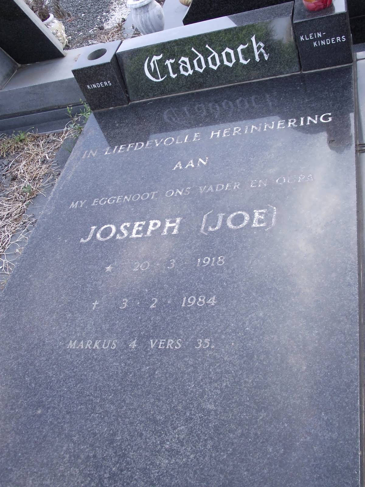 CRADDOCK Joseph 1918-1984