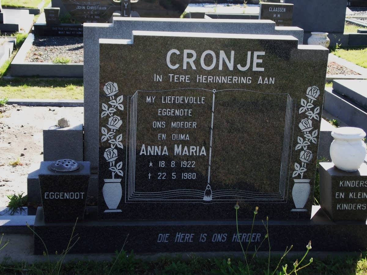 CRONJE Anna Maria 1922-1980
