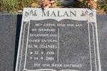 MALAN D.W. 1930-2004