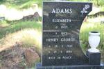 ADAMS Henry George 1923-1986 :: ADAMS Elizabeth 1905-1975