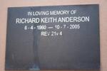 ANDERSON Richard Keith 1960-2005