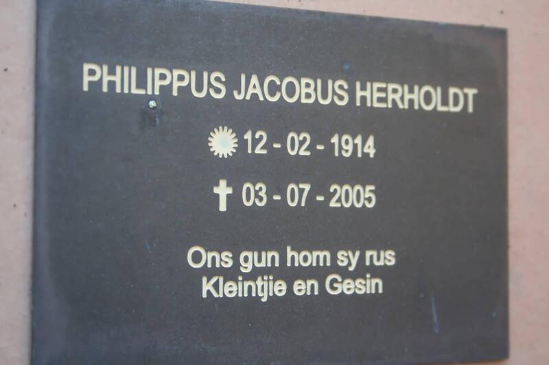 HERHOLDT Philippus Jacobus 1914-2005