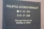 HERHOLDT Philippus Jacobus 1914-2005