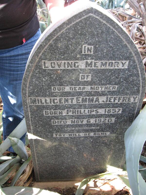 JEFFREY Millicent Emma nee PHILLIPS 1857-1920