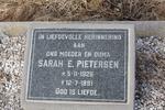 PIETERSEN Sarah E. 1926-1991