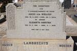 LAMBRECHTS Arend von Wielligh 1890-1944 & Elizabeth Christina 1891-1979