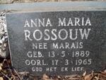 ROSSOUW Anna Maria MARAIS 1889-1965