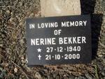 BEKKER Nerine 1940-2000