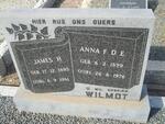 WILMOT James H. 1895-1961 & Anna F.D.E. 1899-1976