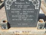 WET Theunis Jacobus, de 1881-1953 & Elizabeth Maria BOTES 1891-1967